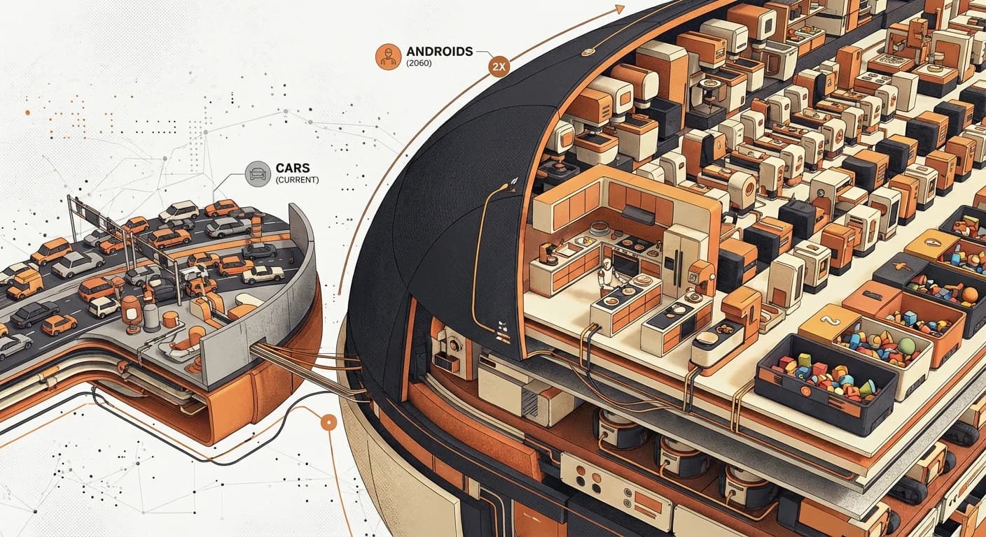 К 2060 году андроидов в мире будет вдвое больше, чем машин