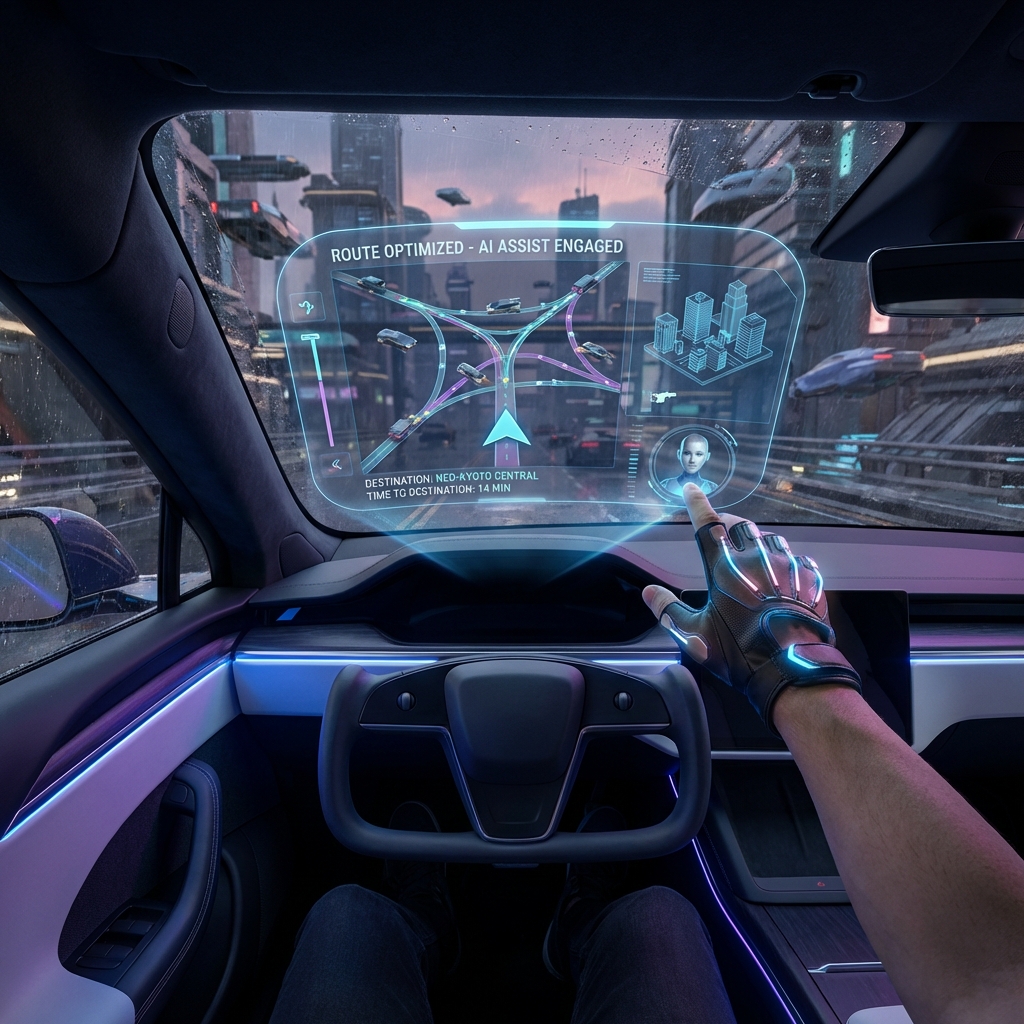 Интерфейс водителя будущего с дополненной реальностью