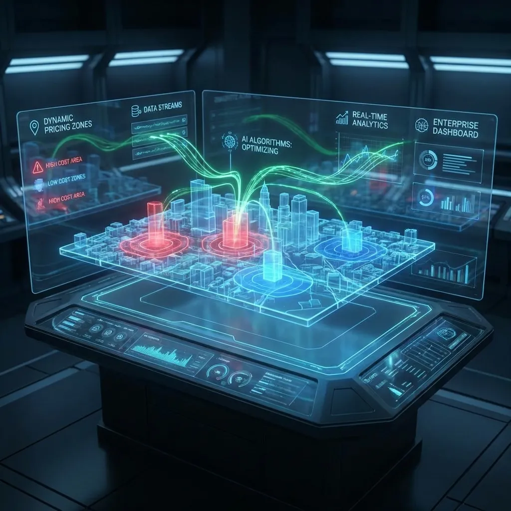 Карта города с зонами динамического ценообразования